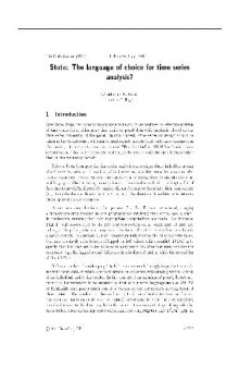 Stata- The Language Of Choice For Time Series Analysis