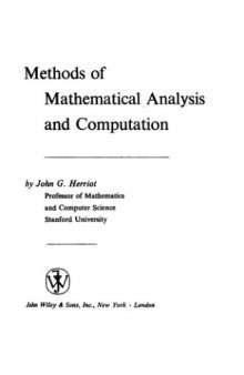 Methods of mathematical analysis and computation