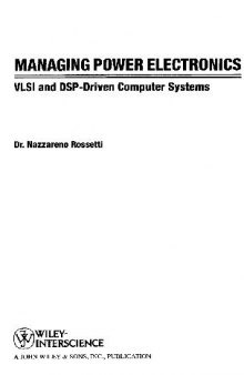Managing Power Electronics VLSI & DSP Driven Computer Systems