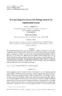 Incorporating interference into linkage analysis for experimental crosses
