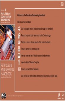 Petroleum engineering handbook Volume III, Facilities and construction engineering