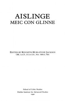 Aislinge Meic Con Gline (Irish Edition, english comments)  