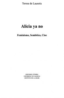 Alicia ya no : feminismo, semiótica, cine