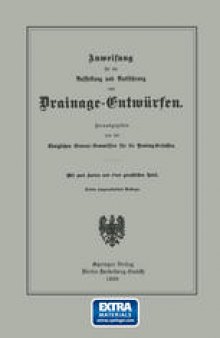 Anweisung für die Aufstellung und Ausführung von Drainage-Entwürfen