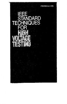 Norma ANSI IEEE Std 4 1978 An American National Standard IEEE Standard Techniques for High-Voltage Testing