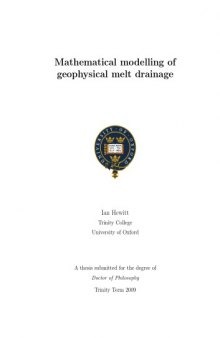 Mathematical modelling of geophysical melt drainage 
