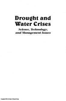 Drought and Water Crises: Science, Technology, and Management Issues