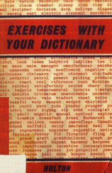 Exercises with your dictionary