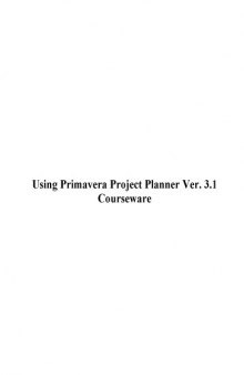 Using Primavera Project Planner courseware