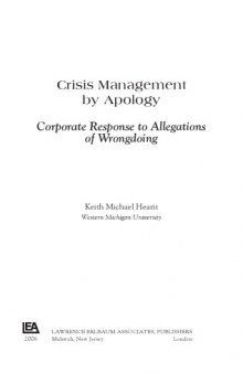 Crisis Management by Apology 