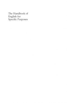 The handbook of English for specific purposes