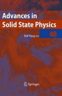 Advances in Solid State Physics