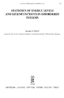 Statistics of energy levels and eigenfunctions in disordered systems