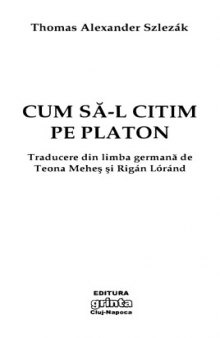 Cum sa-l citim pe Platon
