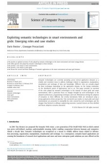 Exploiting semantic technologies in smart environments and grids: Emerging roles and case studies