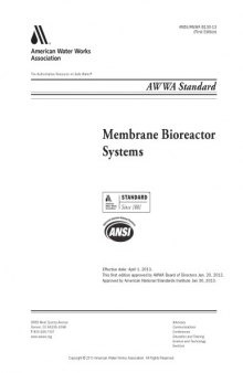 Awwa B130-13  Membrane Bioreactor Systems