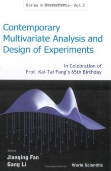 Contemporary Multivariate Analysis And Design of Experiments (Series in Biostatistics) 