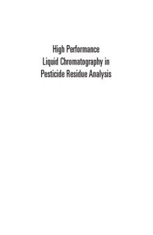 High performance liquid chromatography in pesticide residue analysis