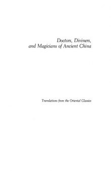 Doctors, diviners, and magicians of ancient China: biographies of fang-shih