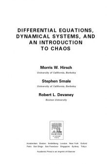 Differential Equations, Dynamical Systems and an Intro to Chaos 