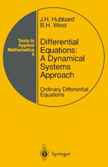 Differential equations: a dynamical systems approach 1