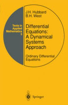 Differential Equations: A Dynamical Systems Approach: Ordinary Differential Equations