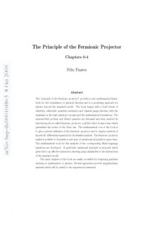 The Principle of the Fermionic Projector (online edition)