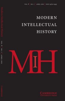 Modern Intellectual History (Volume 08, Issue 01, April 2011) 