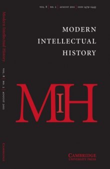 Modern Intellectual History (Volume 08, Issue 02, August 2011) 