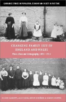 Changing Family Size in England and Wales: Place, Class and Demography, 1891-1911 (Cambridge Studies in Population, Economy and Society in Past Time)
