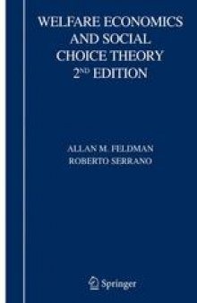 Welfare Economics and Social Choice Theory, 2nd Edition