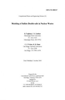 Modeling of Sulfate Double-Salts in Nuclear Wastes