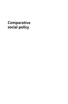 A handbook of comparative social policy