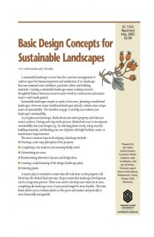 Basic design concepts for sustainable landscapes