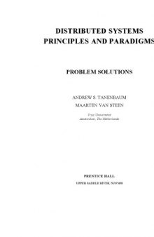 Distributed Systems, Principles And Paradigms, (Problem Solutions)