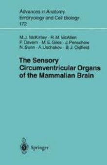 The Sensory Circumventricular Organs of the Mammalian Brain: Subfornical Organ, OVLT and Area Postrema