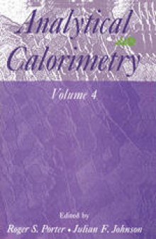 Analytical Calorimetry: Volume 4