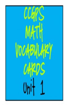 5th Grade Common Core Math Vocabulary Units 1-7