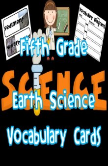 5th Grade Earth Science Vocabulary Cards