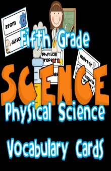 5th Grade Physical Science Vocabulary Cards