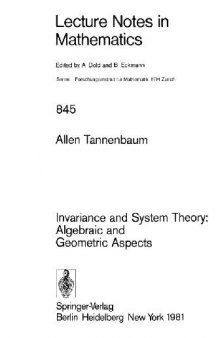 Invariance and System Theory: Algebraic and Geometric Aspects