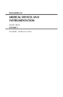 Encyclopedia of Medical Devices and Instrumentation