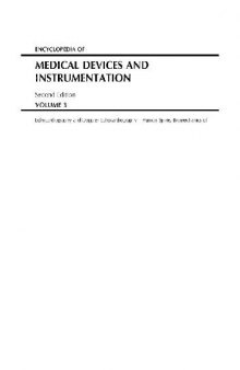 Encyclopedia of Medical Devices and Instrumentation