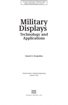 Military displays : technology and applications