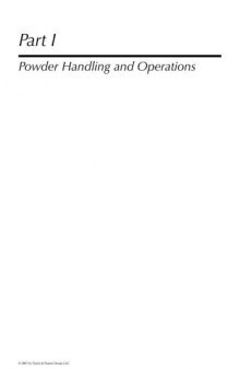 Powder Technology: Handling and Operations, Process Instrumentation, and Working Hazards