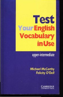 test your english vocabulary in use - upper-intermediate