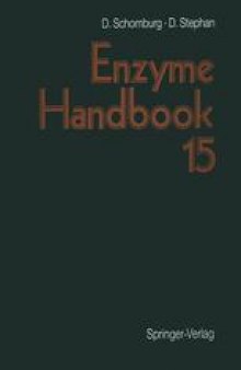 Enzyme Handbook 15: First Supplement Part 1 Class 3: Hydrolases