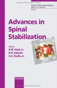 Advances in spinal stabilization