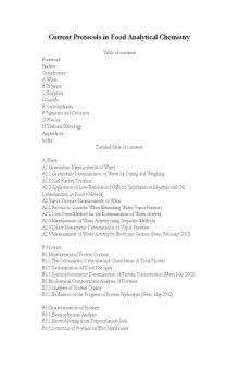 Current Protocols in Food Analytical Chemistry