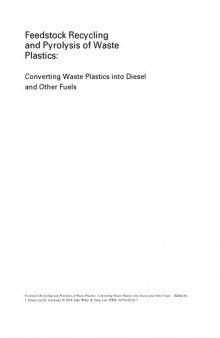 Feedstock Recycling and Pyrolysis of Waste Plastics